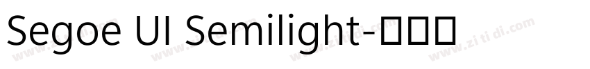 Segoe UI Semilight字体转换